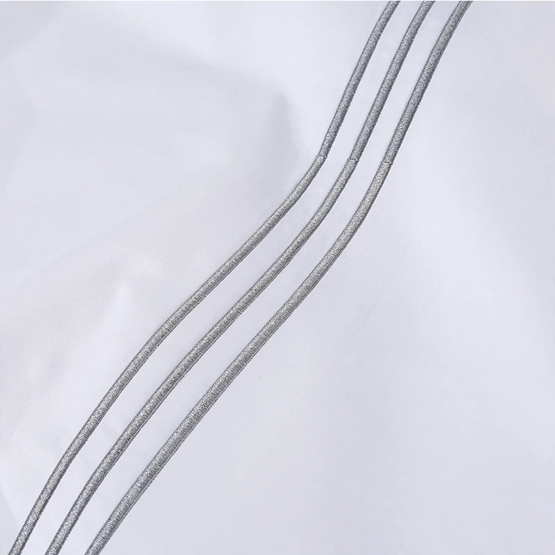 Wholesale Luxury Bedding Set 100% Cotton Twill Stripes Pattern 200TC 300TC Includes Bed Sheet and Duvet Cover