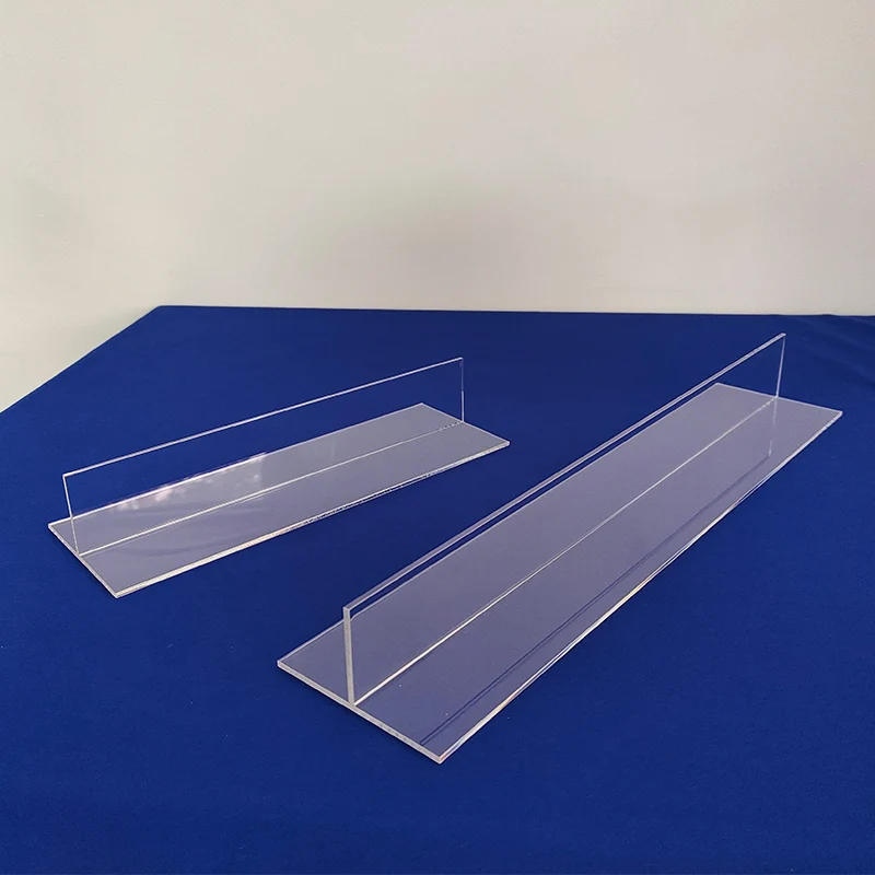Upright T Shape Clear Acrylic Divider Plastics T Shape Clear Acrylic Shelf Divider Perspex Drawer Divider with Open End