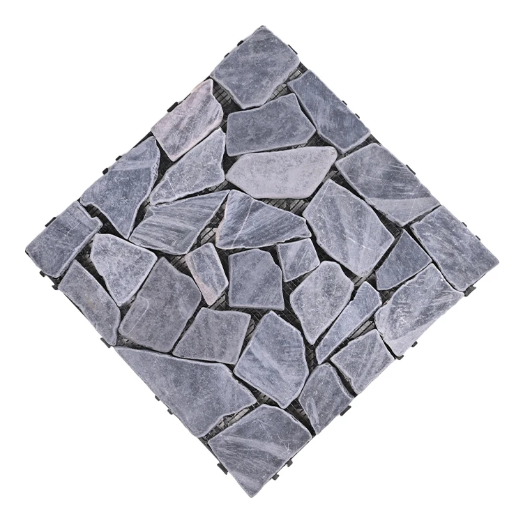 New Design Smooth River Stone Marble Multiple Color Styles Open Air Garden Interlocking Patchwork Flooring