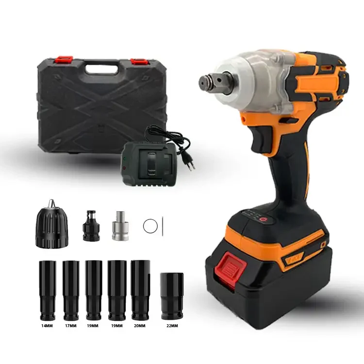 Cordless Impact Wrench 1/2 inch  20V Max Battery 550 Ft-lbs Brushless High Torque Power Tool