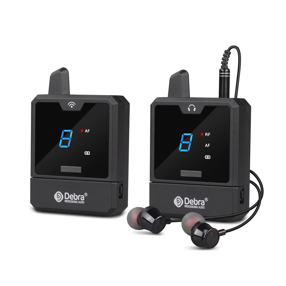 UHF Wireless In-ear Monitor System Professional Singing Sound System Radio Broadcasting System Dynamic Microphone Debra Audio