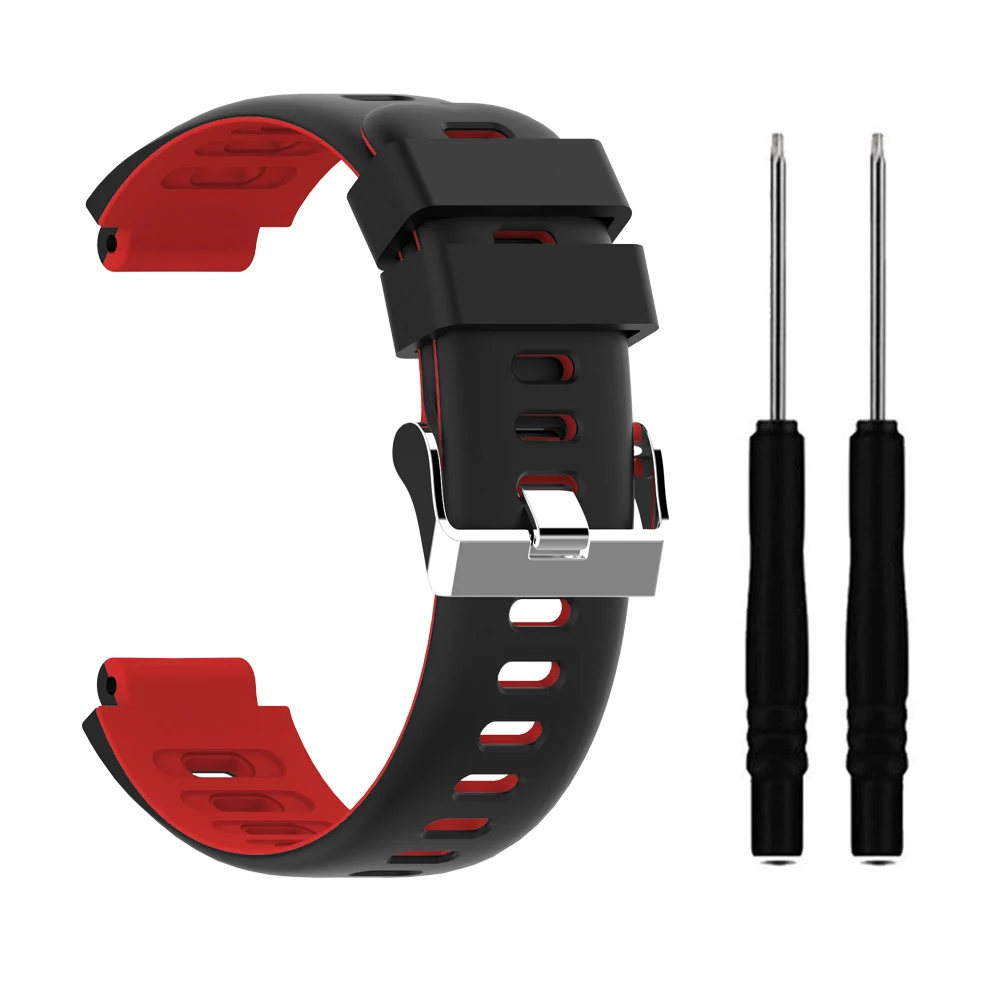 Силиконовый ремешок для наручных часов Garmin Forerunner220/230/235/620/630/735xt сменный двухцветный Forerunner