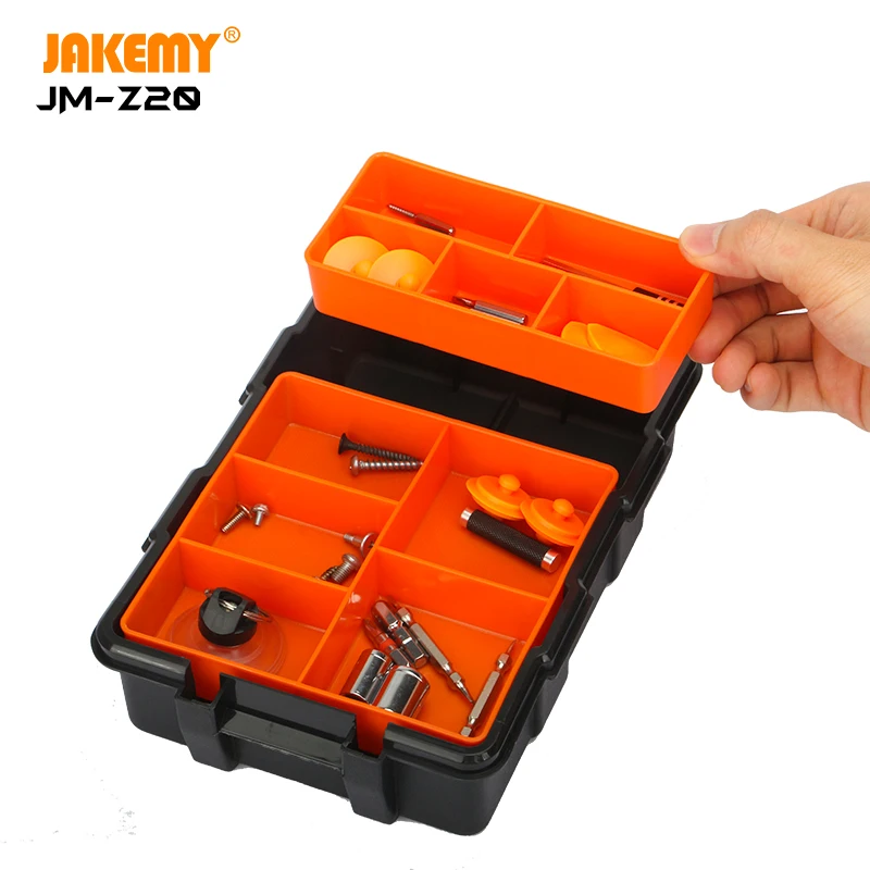 JAKEMY JM-Z20 Портативный Легкий двухслойная мини пластиковые компоненты ящик для хранения инструментов коробка мелких