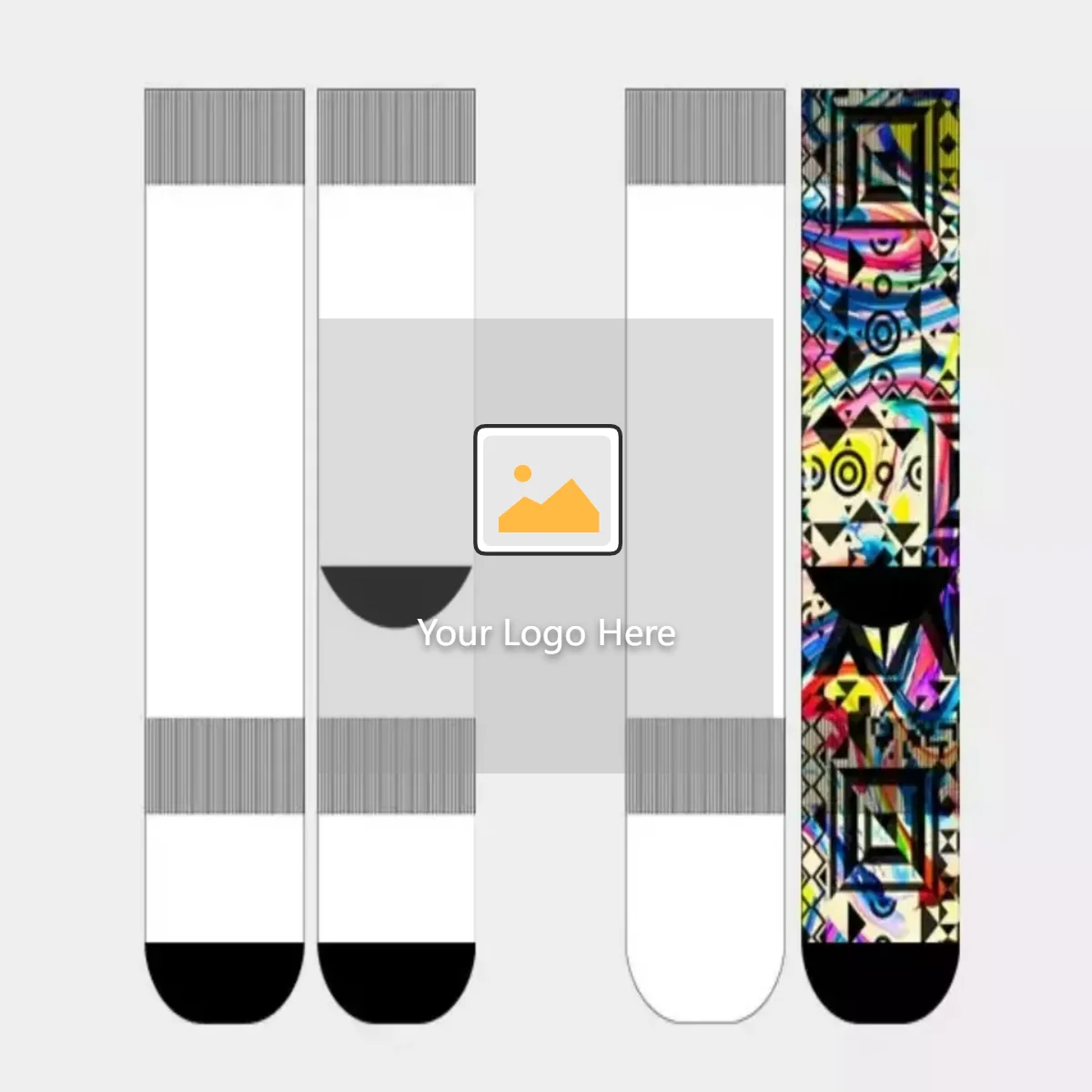 Sustainable Anti-Slip Breathable Printed Socks For Men,Custom Printed Compression Custom Printing Socks