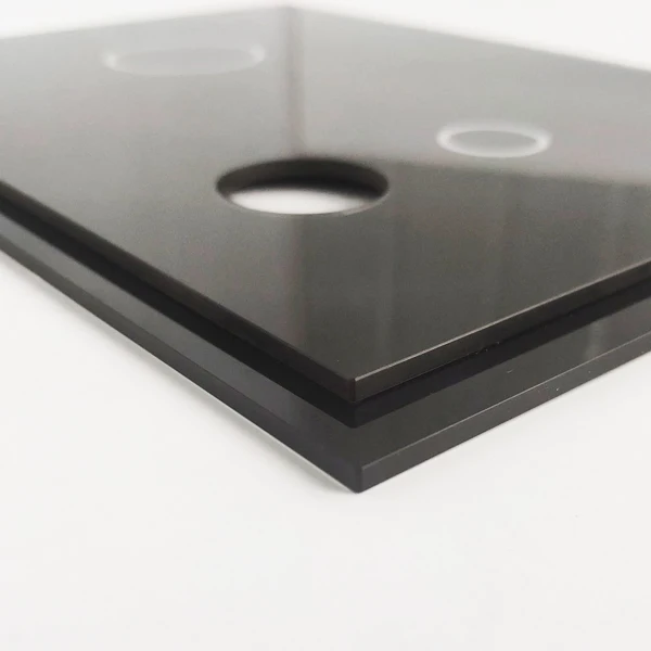 China  factory supply 2mm 3mm 4mm 5mm CNC grilling edges toughened silk screen printed glass panels