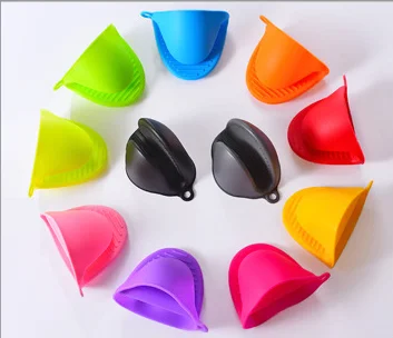 Silicone Oven Heat Insulated Finger Hand Clip Cute Cooking Microwave Non Slip Gripper Pot Holder Kitchen Dishes