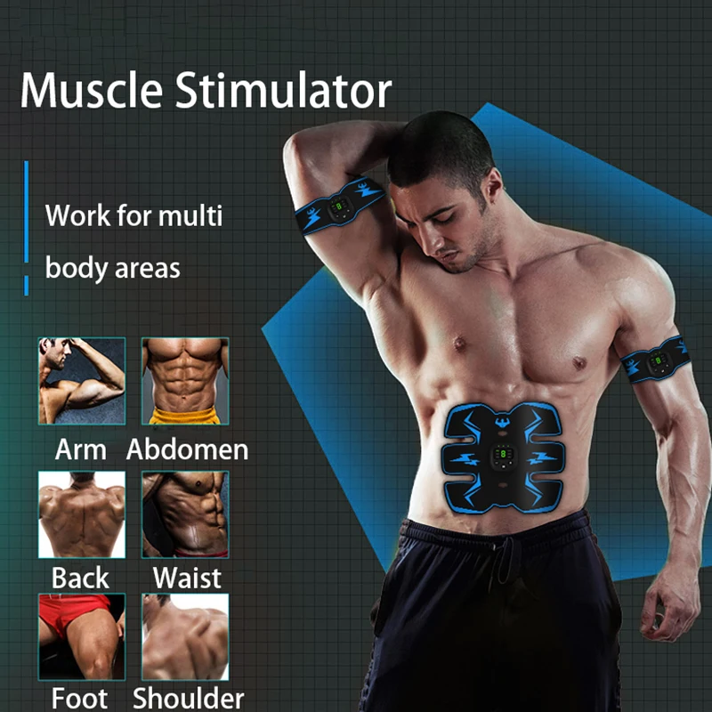 EMS Wireless Muscle Stimulator Trainer Smart Fitness Abdominal Training Electric Weight Loss Stickers Body Slimming Massager