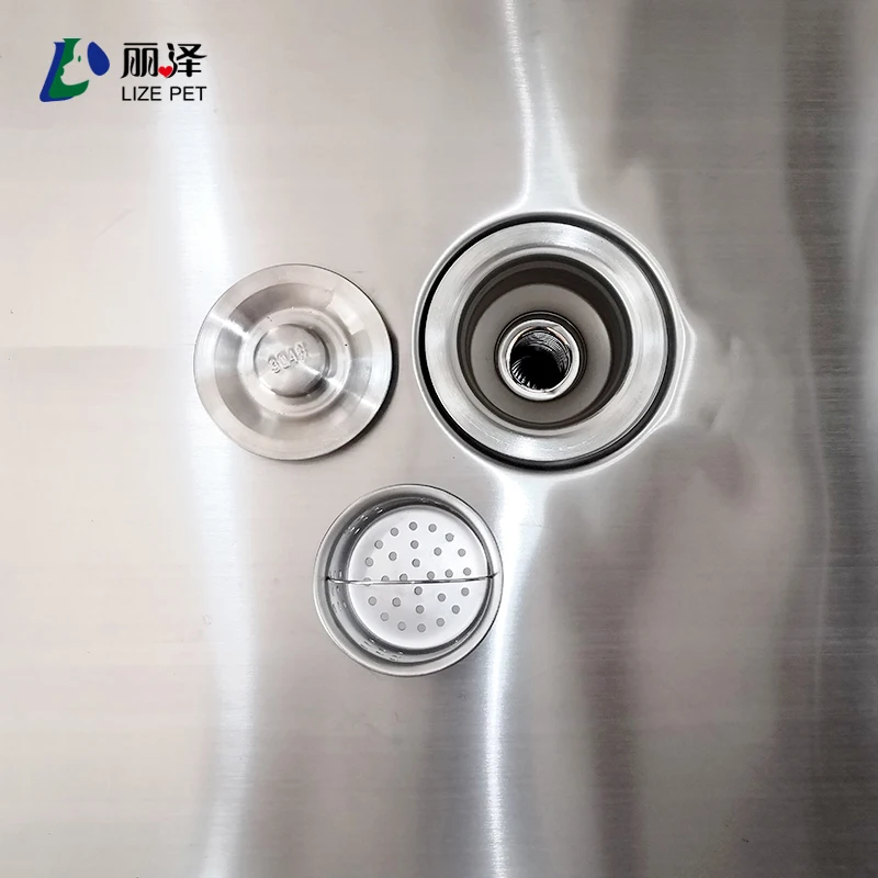 Dog Grooming Tub Washing Pool Pet Shop Large Dog Bathtub 304 Stainless Steel Dog Bathing Tub