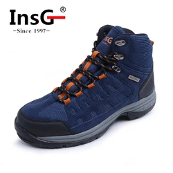 Удобные мужские горные ботинки OEM из натуральной замши, уличные водонепроницаемые Нескользящие треккинговые ботинки