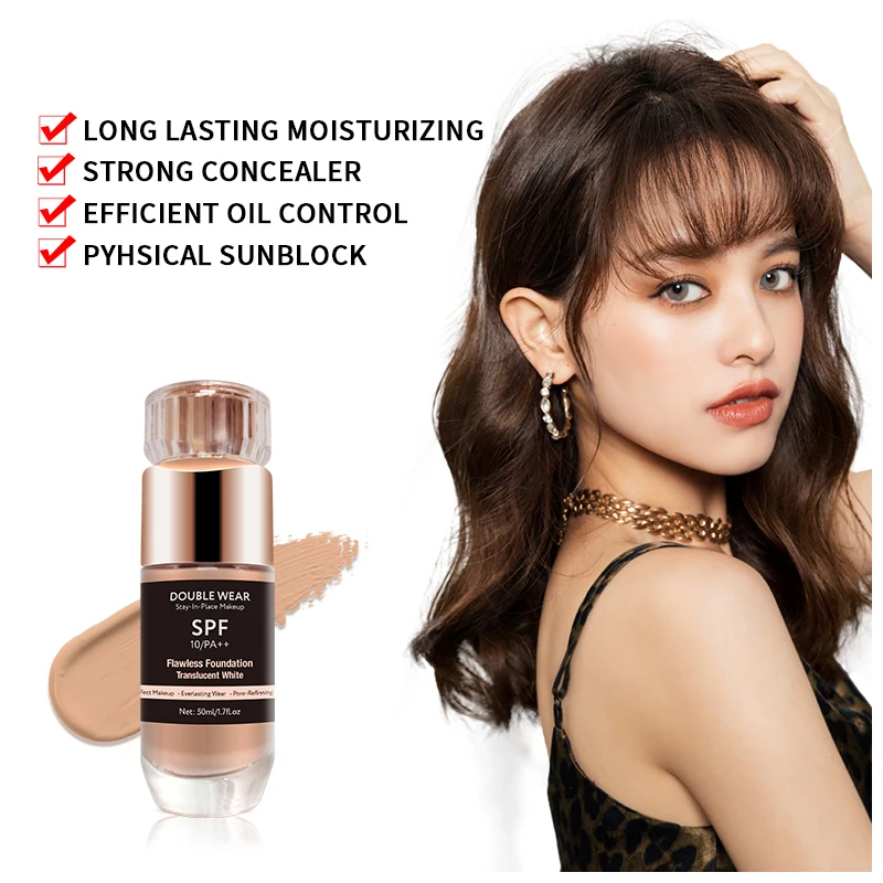 Waterproof Private Label Makeup Full Coverage Liquid Foundation Cream for  Black Skin
