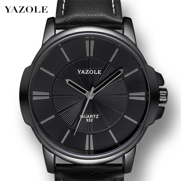 YAZOLE leather watch 332 Hodinky Relogio Masculino Fashion Quartz Watch cheap Business Mens Wrist YAZOLE men watch