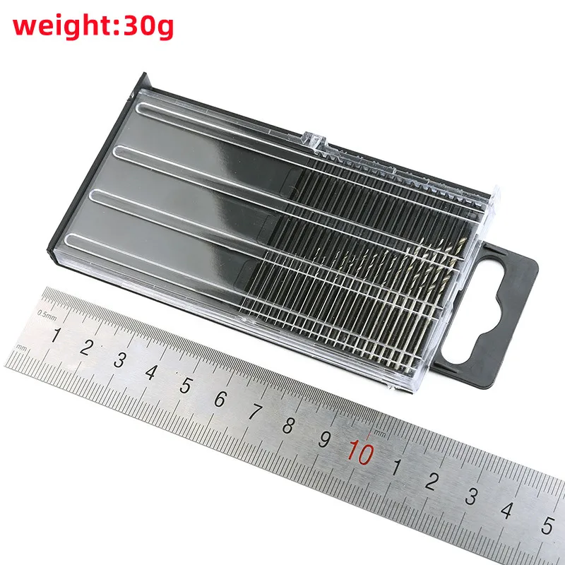 20 pcs HSS Small Mini Micro Drill Bits Set Twist Drill  Kit Rotary Hand Tool With Aluminum Hand Drill