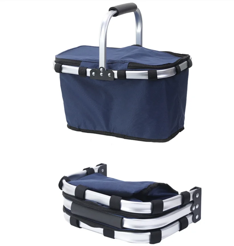 High Quality 600D Oxford Foldable Insulated Picnic Basket For Beach Summer collapsible picnic cooler bag
