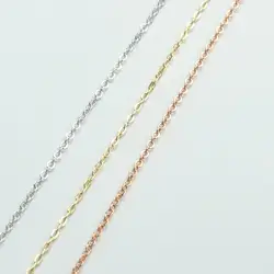 NANA high quality 14k italian gold plated chain,1.5mm brass gold O shape chain,rose gold necklace