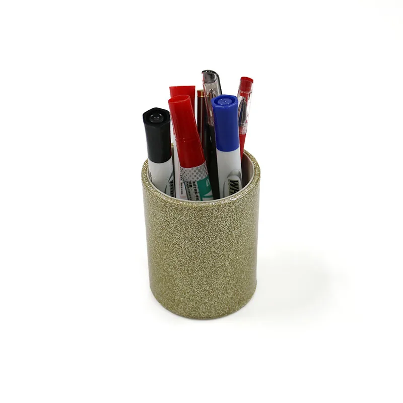 
PU Leather Pencil Pen Holder Makeup Brush Holder Storage Box for Home Office leather pencil pen holder 