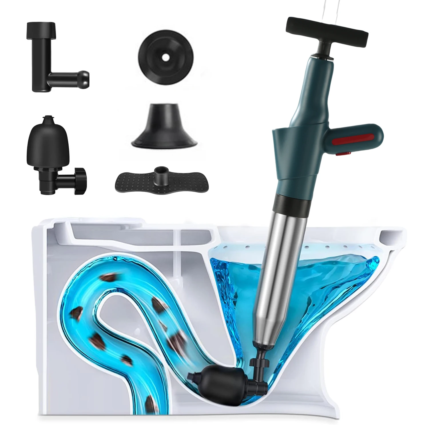 New type Household Pipe Dredge Air High Pressure Electric Toilet Plunger Pipe Clear Blockage Pipeline Dredger