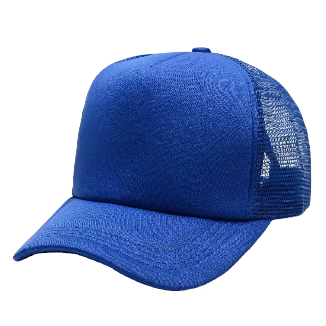 Custom High quality embroidery foam trucker hat 5 panel mesh trucker hat printing trucker cap