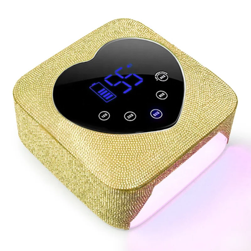 Iksbeauty 72w Heart-shaped Wireless Dual Light Rechargeable Cordless Gel Dryer Sun Uv Led Nail Lamp For Salon Manicure