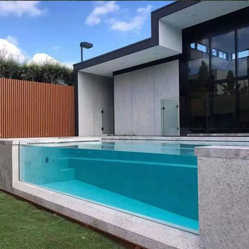 custom clear fiberglass piscina big slides glass wall pool piscina fiberglass plastic above ground transparent swimming pool