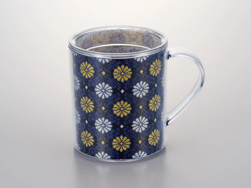 Traditional nishijin textile hand made buy retro mug with lid