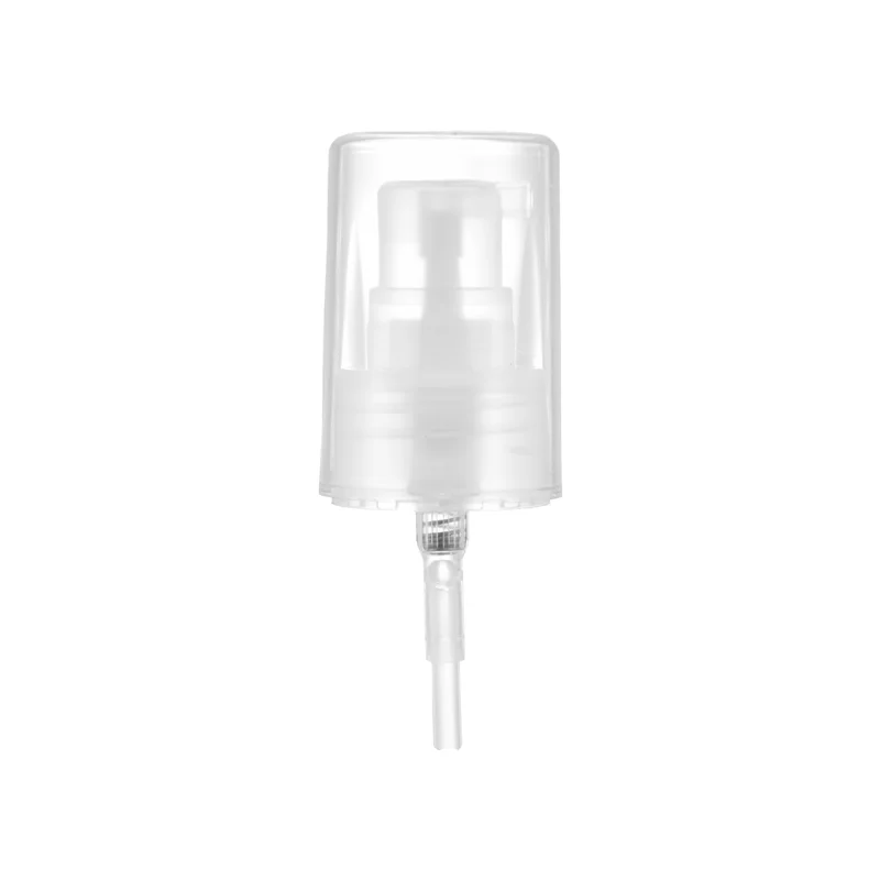 24/410 Plastic Serum Pump With Over Cap 0.4cc Output Cream Dispenser Pump For cosmetic Bottle