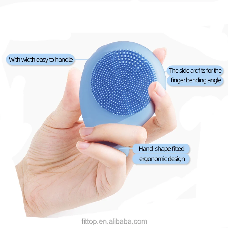 Rechargeable Portable Food Grade Scrub skin care electric face cleansing facial brush