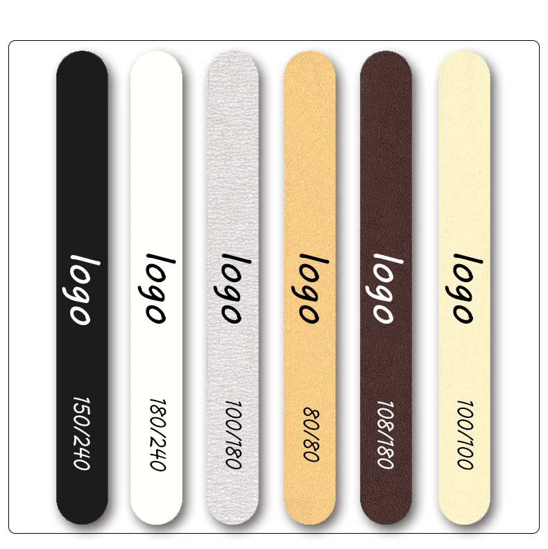 Professional Double-Side White Sanding Board Manicure Pedicure Nail File 100/180 180/240 Buffer Block Tool for Nails Polishing