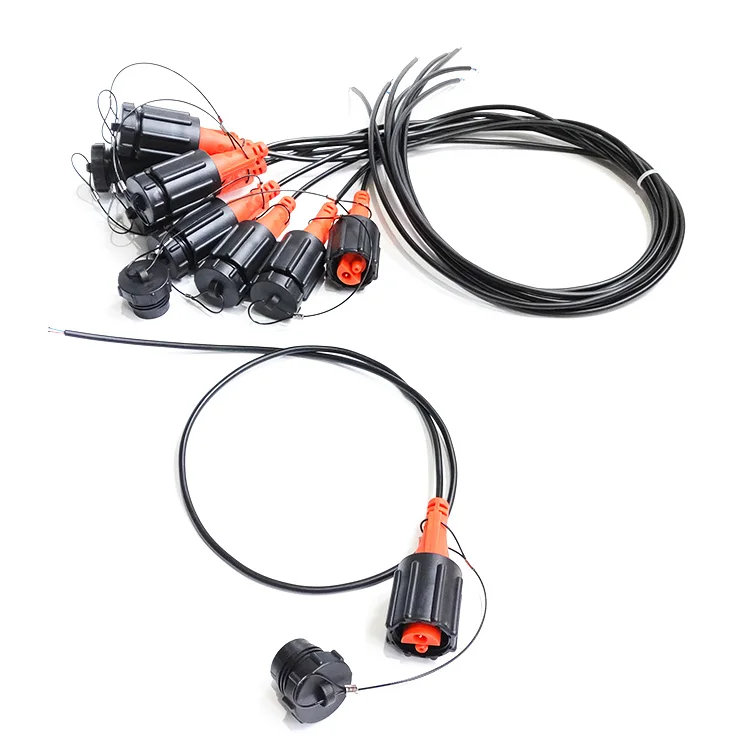 China factory price KCK Screw Fit Male Connector with leader in cable 1 meter geophone 408 connector