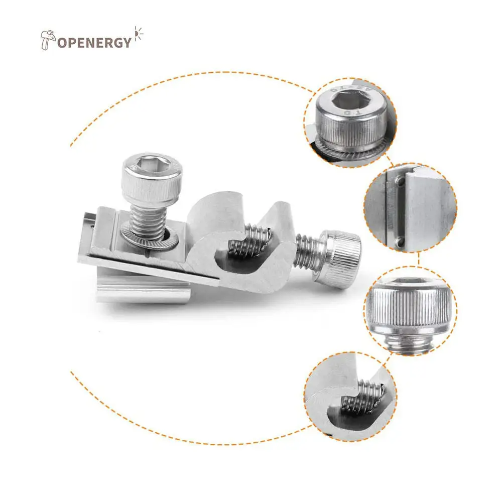 Solar Panel Connector Copper Mounting System Earthing Clamp Aluminum Pv Grounding Lug