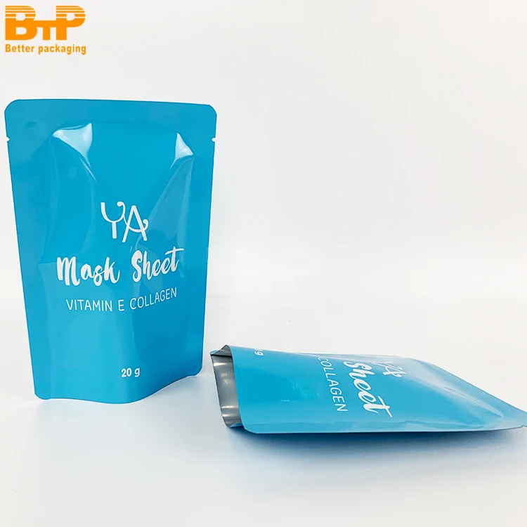 Aluminum foil pouches disposable packaging bags Face Cream Skin Beauty facial mask heat sealing mylar pouch
