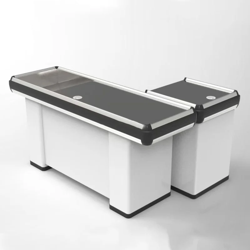 Распродажа кассовые стойки из нержавеющей стали для супермаркетов и розничных магазинов кассовый стол с каменным дизайном