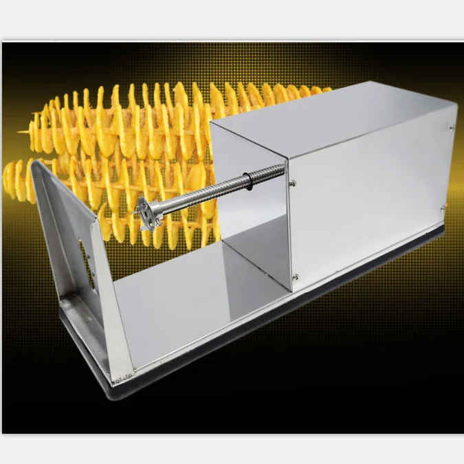 Twist potato chips cutter,potato spiral slicer cutter,automatic making twist potato tower machine