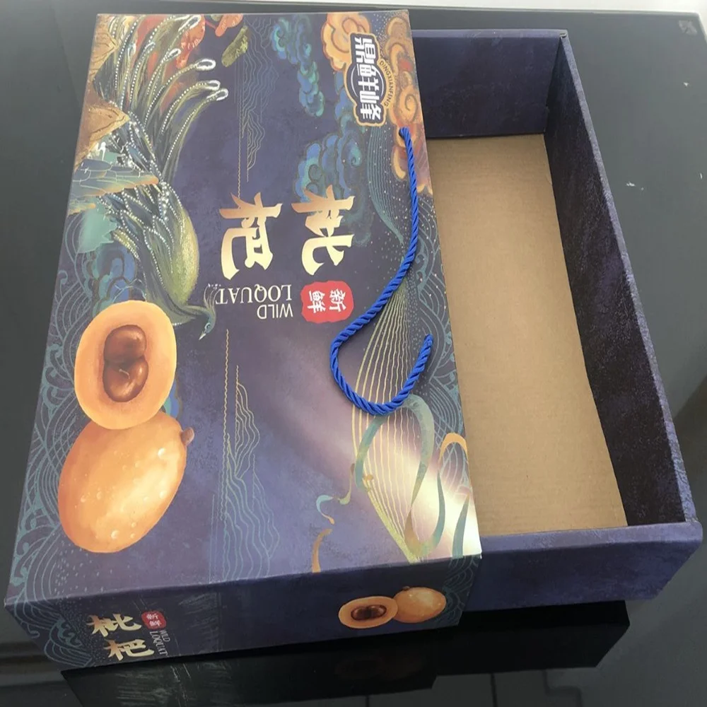 wholesale WILD  loquat box/ Durable Custom Corrugated Packaging Banana/Loquat Fruit Box For Shipping