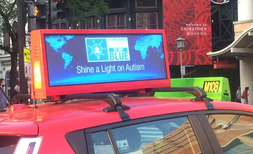 Source factory  pingcai High Resolution Taxi Roof Top LED Digital Display Screen P2.5 P2 mm Car Led Display for Advertising