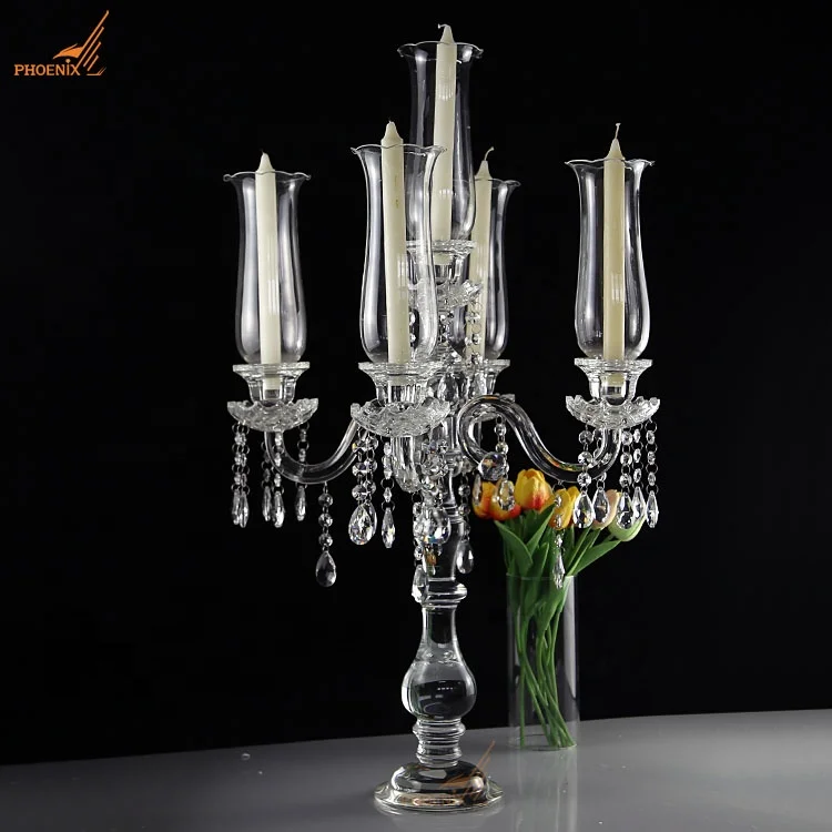 Cheap Factory Price Low MOQ Crystal Table Top Candelabra Wedding Centerpieces
