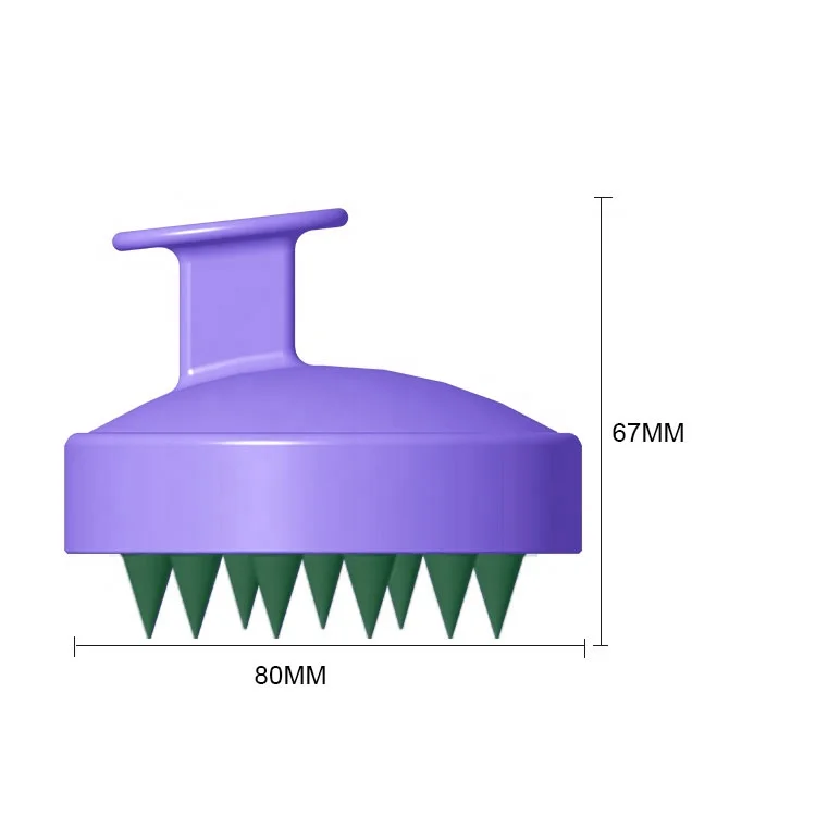 Exfoliating Silicone Body Scrubber Easy to Clean Long Lasting Black Scalp Massager Shampoo Brush