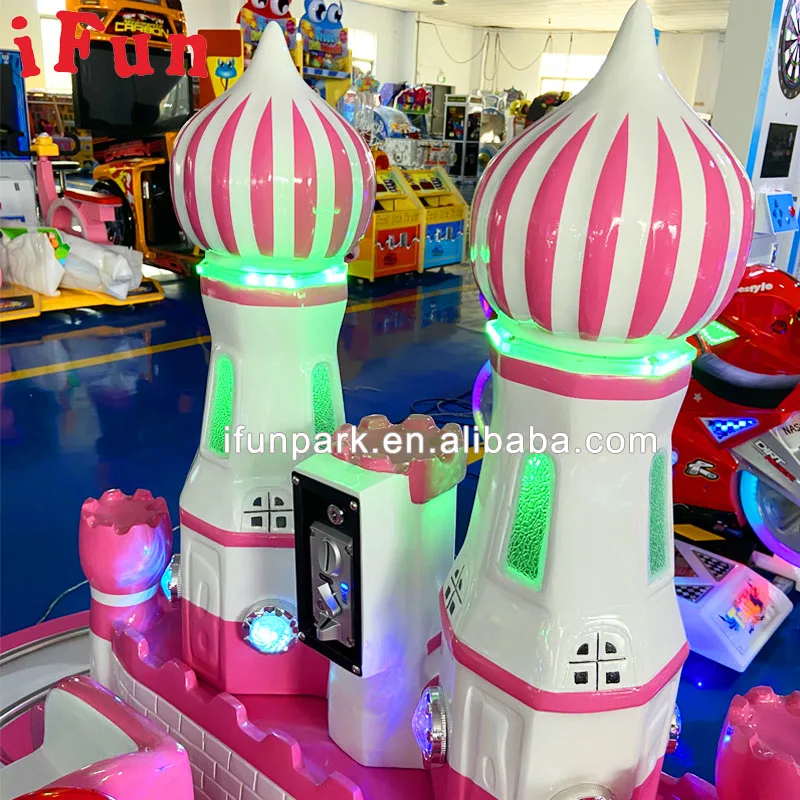 Kids Electric Track Train With Sensor Indoor Arcade Game Machine Kids Castle Train Game Machine for Center