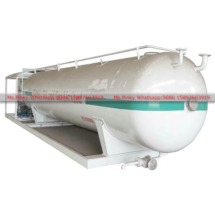 20000Liters LPG Skid Mounted Tank With LPG Dispenser and Pump LPG Mobile Gas Station