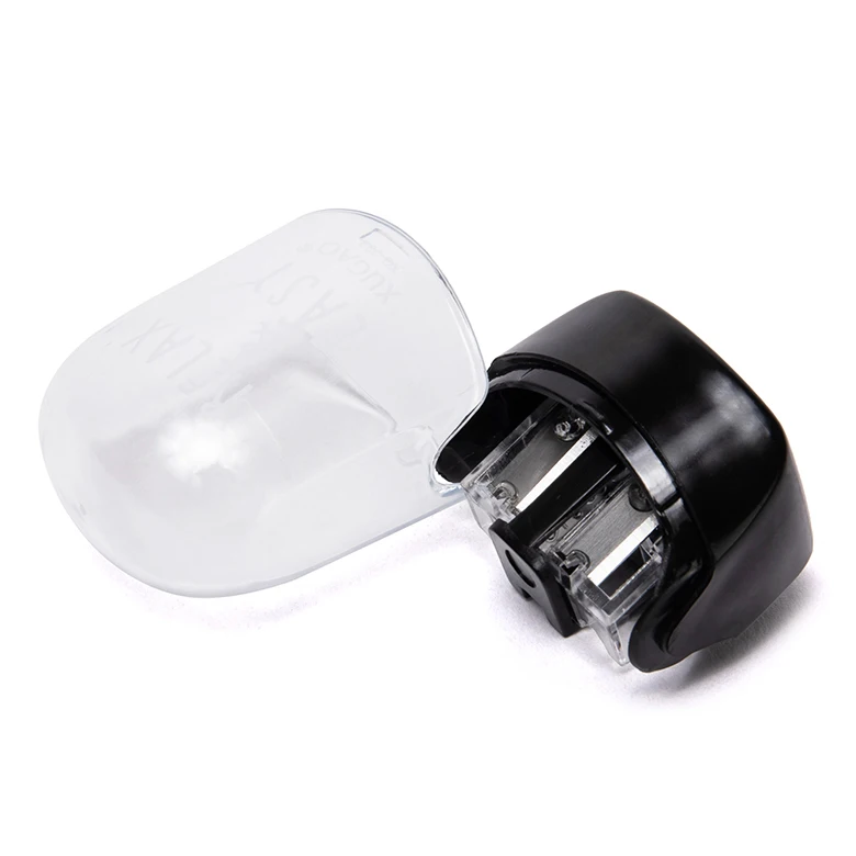 patent baby kid safe dome cute shape cheap plastic office school transparent double hole office double hole pencil sharpener