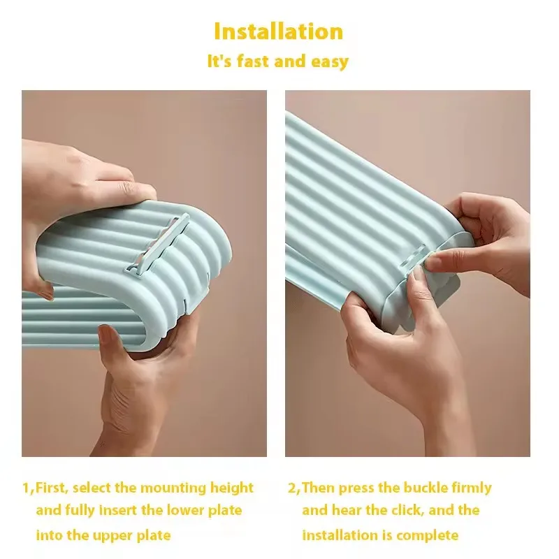 High quality plastic adjustable shoe rack double-layer stackable shoe rac, space saving storage rack bracket easy to disassemble