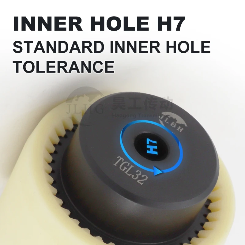 Drum shaped teeth coupler Coupling, keyway Made of Flexible Nylon Sleeve gear with crowned teeth, Curved tooth,Customizable hole