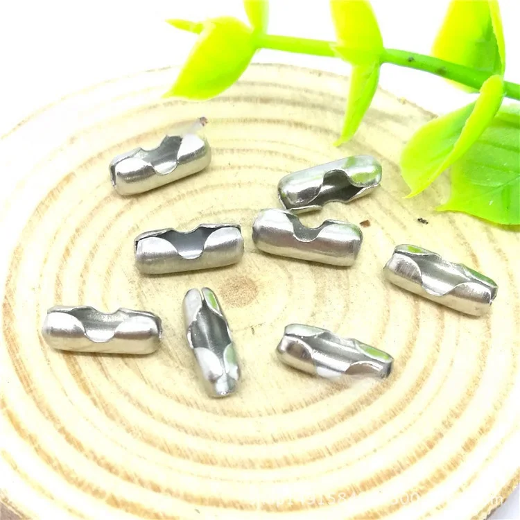 Stainless steel pork loin waist buckle 1.6-8.0mm beaded chain connectors ball chain clasp fittings for  DIY jewelry accessories