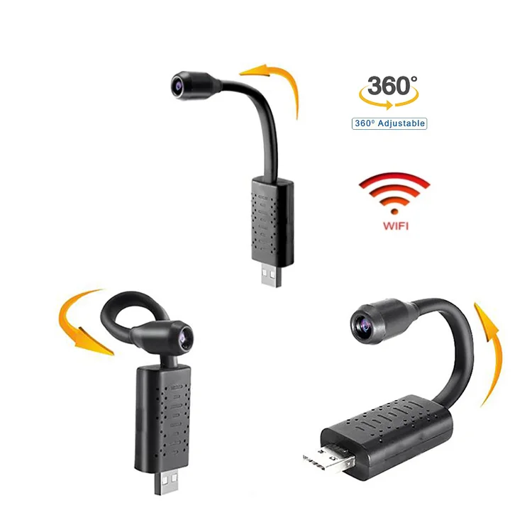 Mini WiFi Camera USB Interface  Camera HD 1080P IP 360 Degree Adjustable Two way voice Video Record Camera Support Hidden TF/SD