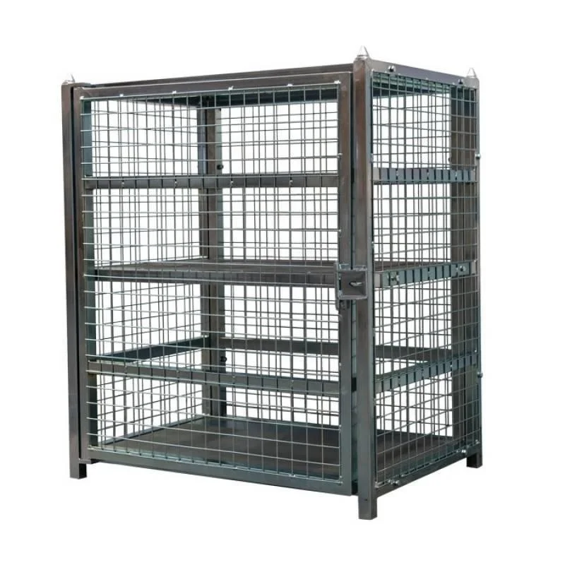 Outdoor -Horizontal Storage Steel & Mesh Gas Cylinder Cage Propane Tank Cages