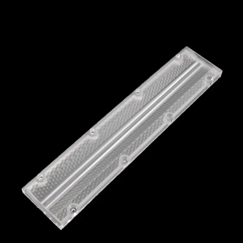 Прямоугольный Тип поликарбоната 3030 светодиодная линза 286x61 мм линейные Тир-оптические линзы для внутреннего освещения