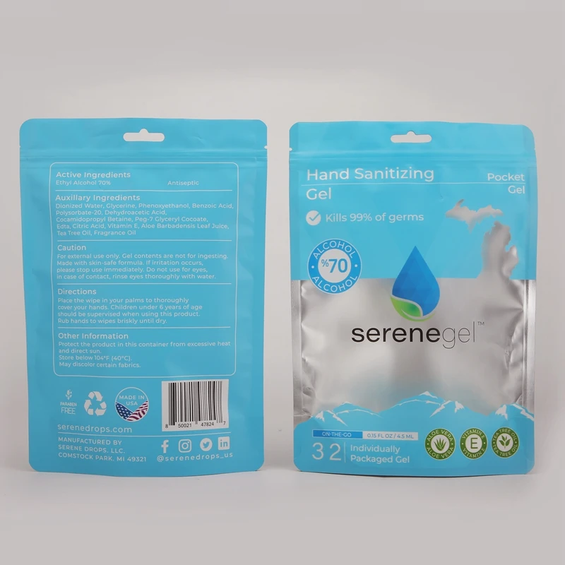 Custom printed food ziplock bags mini cosmetics make-up pack bag stand up pouch reusable black plastic kraft paper for jewelry