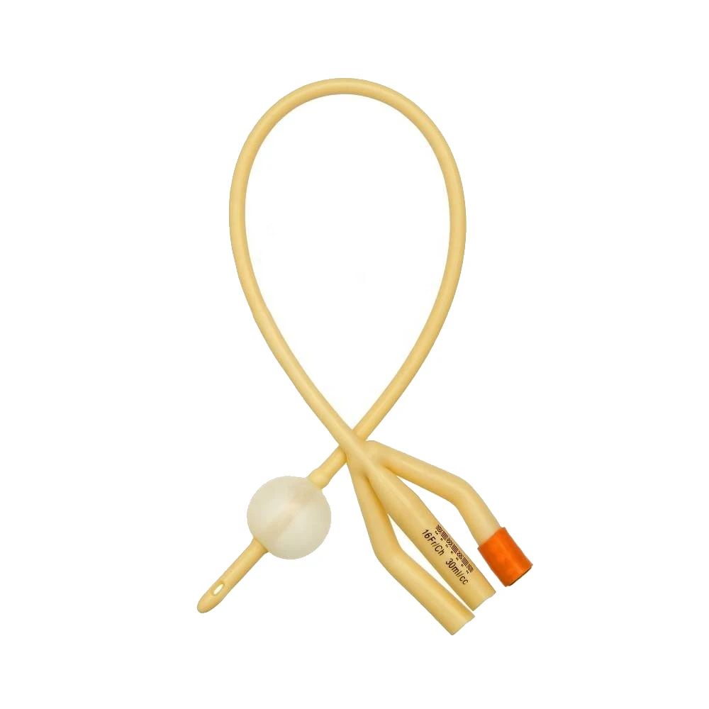 High quality ce approved medical single double balloon 4 3 2 way latex foley catheter