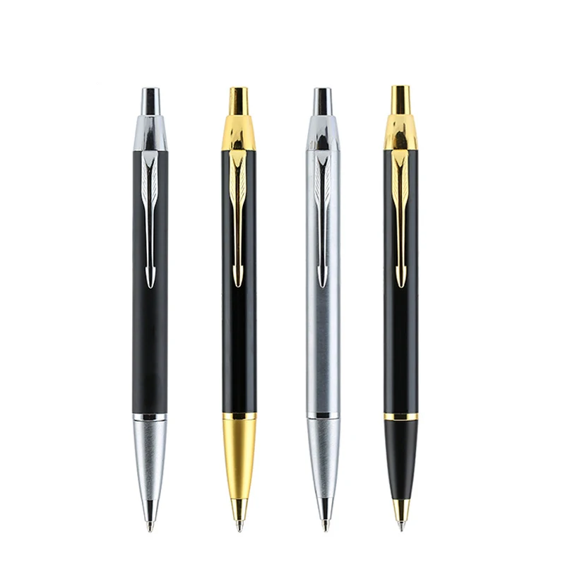 VIP classic office black gold Click Ball Pen With Custom Logo for business gift brass metal ball pen