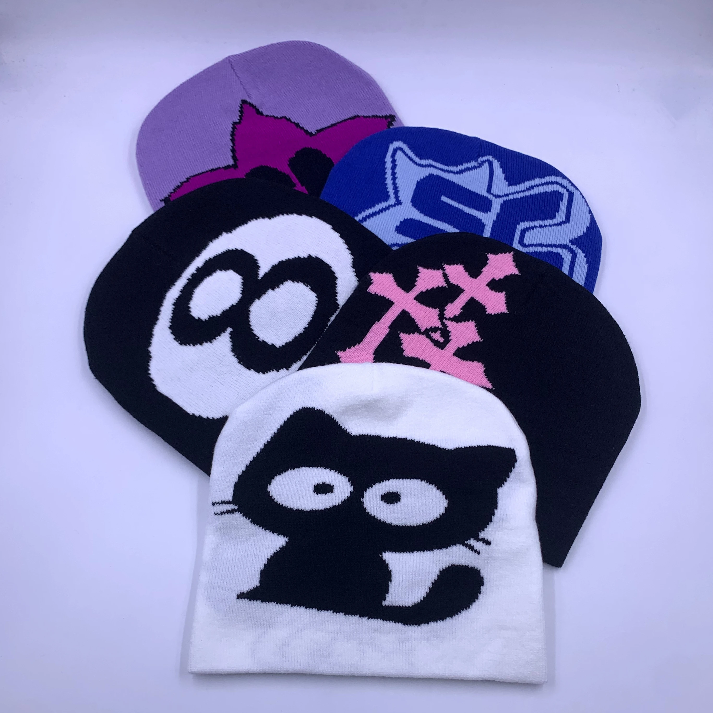 Wholesale Unisex Acrylic Knitted Beanie Hat Winter Warmer Sports Ski Cap Skull Merino Jacquard Beanie