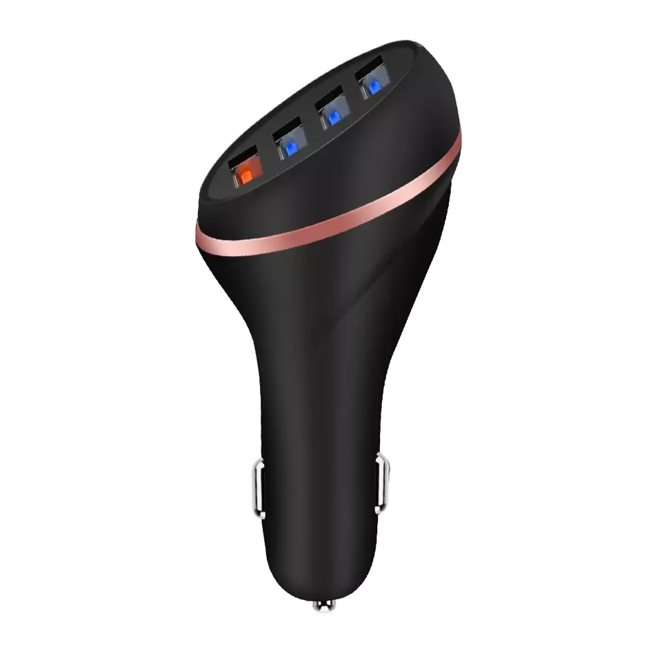 4 Port USB Car Charger Adapter Type C Fast charging adapter Car Charger Phone USB C Car Charger for iphone